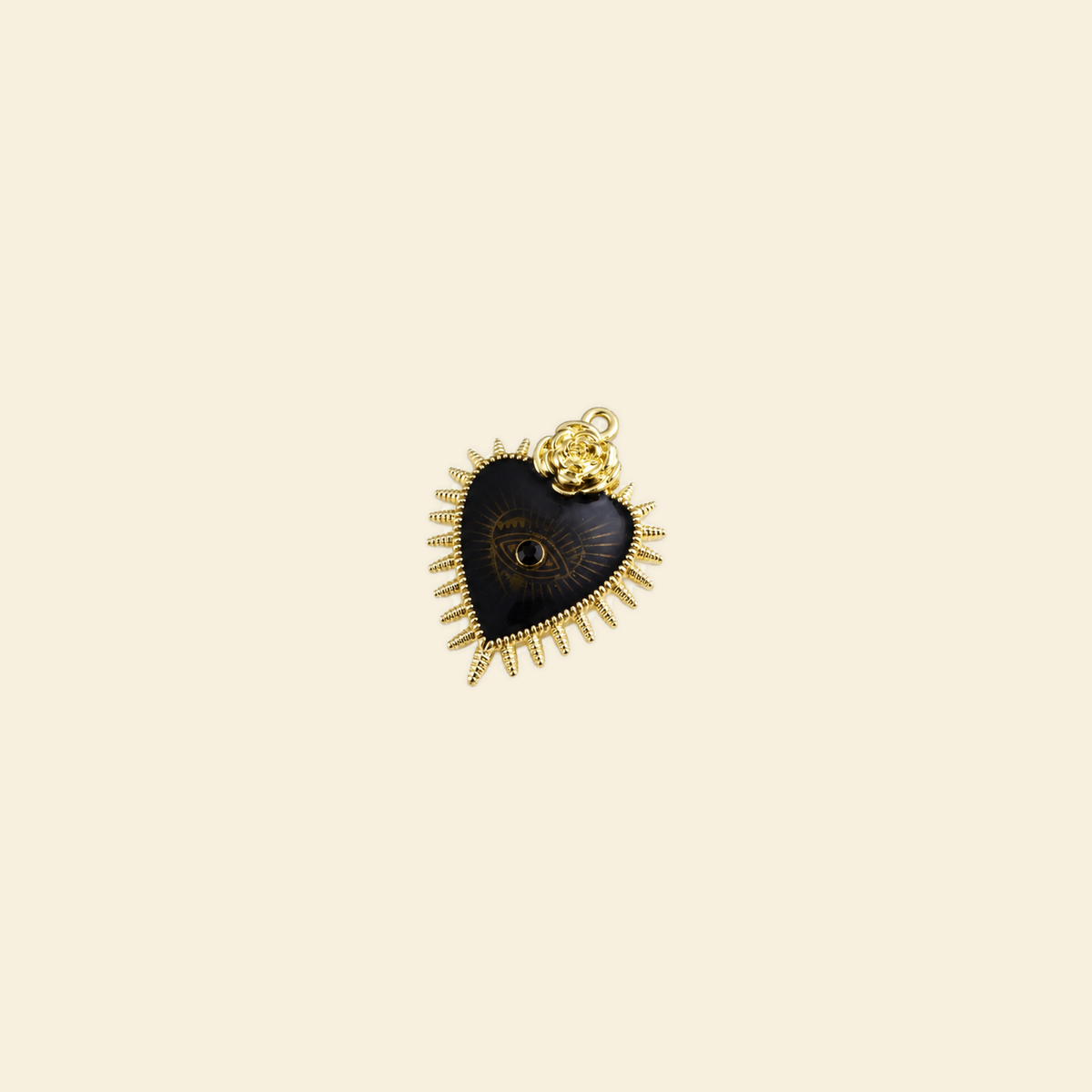 Rouge - Grande / Midi Charm #1 Black Sacred Heart (Grande)