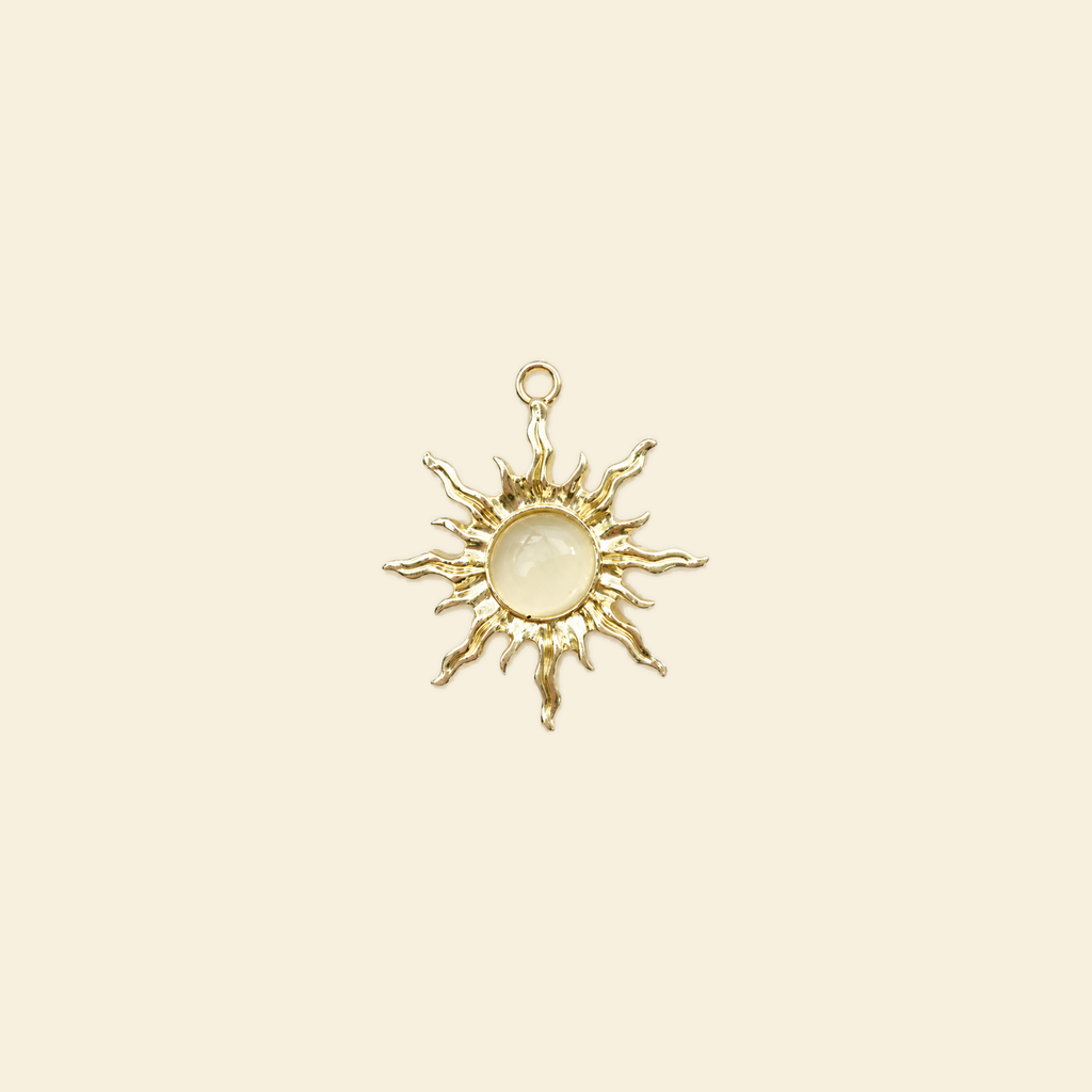 Solaris collection - Midi Charm #1 Light yellow sun