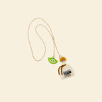 The Tequila and Lime Pair hand-beaded bag charm