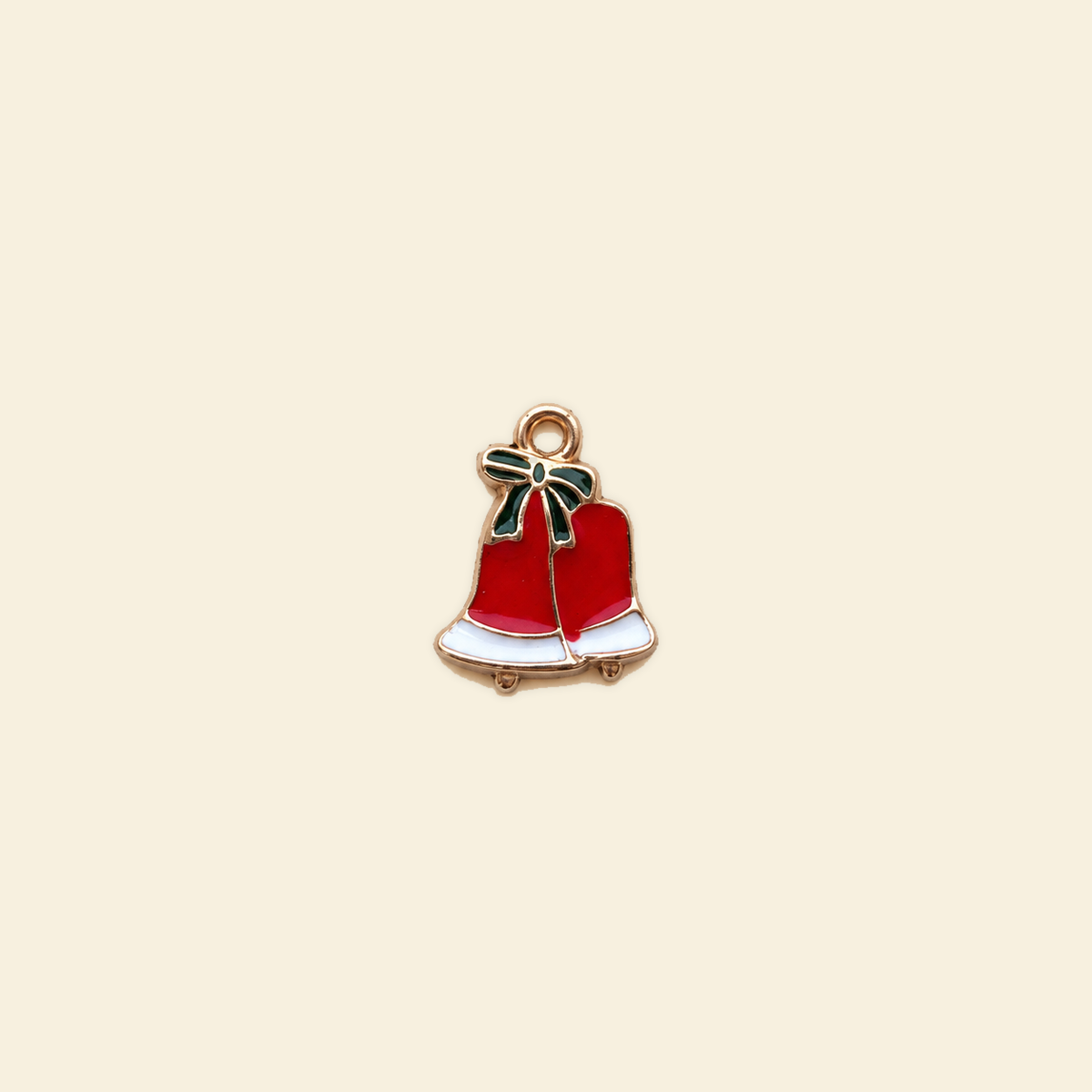 bells charm on a solid #f7f0df background